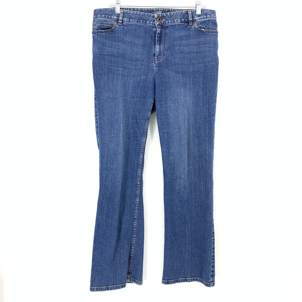 J. Jill Bootcut Jeans Womens Size 14 Medium Wash Stretch Denim
